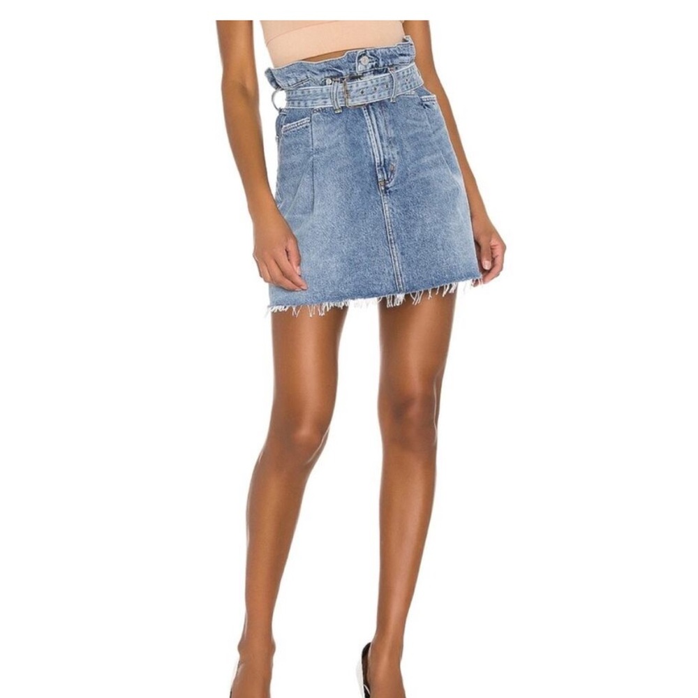 NWOT Agolde reworked 90s denim miniskirt